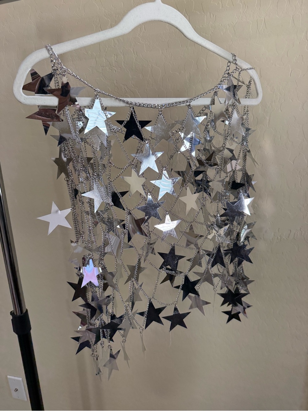 Silver Star Fringe Chain Skirt - Picture 2 of 4